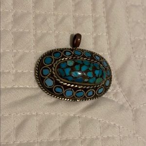 Unusual inlay turquoise piece